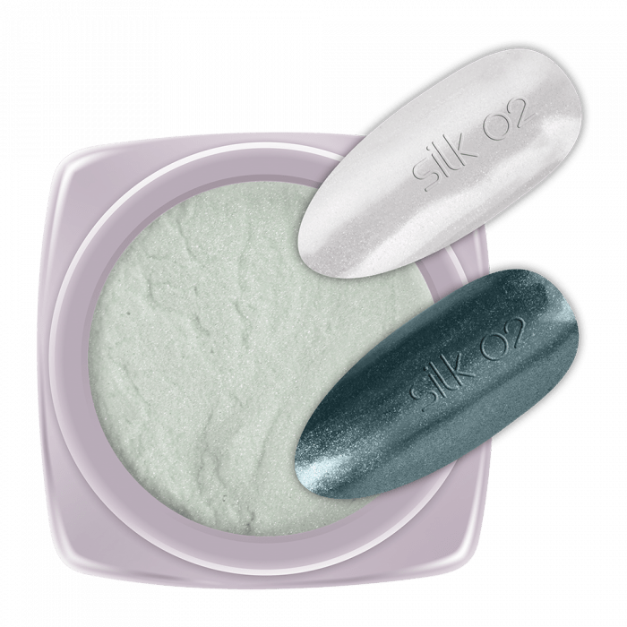 Pigmentpor Silk 02:Légies csillogású, selymes hatású pigmentpor, mellyel káprázatos hatást �...