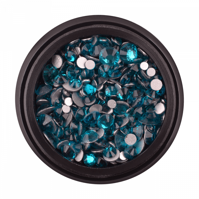 Strasszkő 14 blue zircon: Műkörömbe építhető vagy a felületére ragasztható strasszkövek....