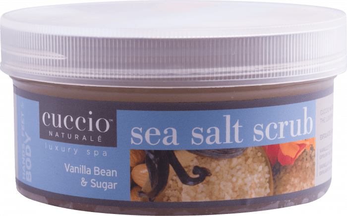 Cuccio Tengeri Sós Bőrradír Vaníliával és Cukorral - Sea Salt Scrub Vanilla Bean & Sugar:...