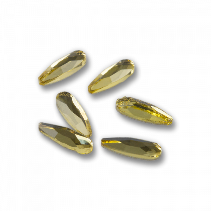 Csiszolt formakő csepp kicsi 11 gold:...