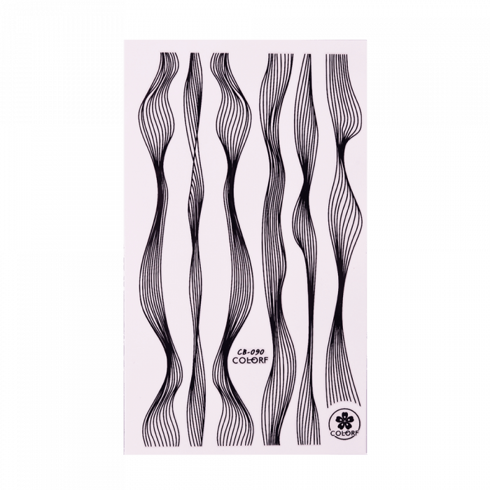 Nail sticker 53-04 - black: Öntapadós matrica díszítéshez...