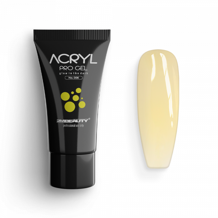 Acryl Pro Gel Glow In The Dark 006 Pale Lemon:
 
Sötétben világítós acrylgel-ünk segítség...