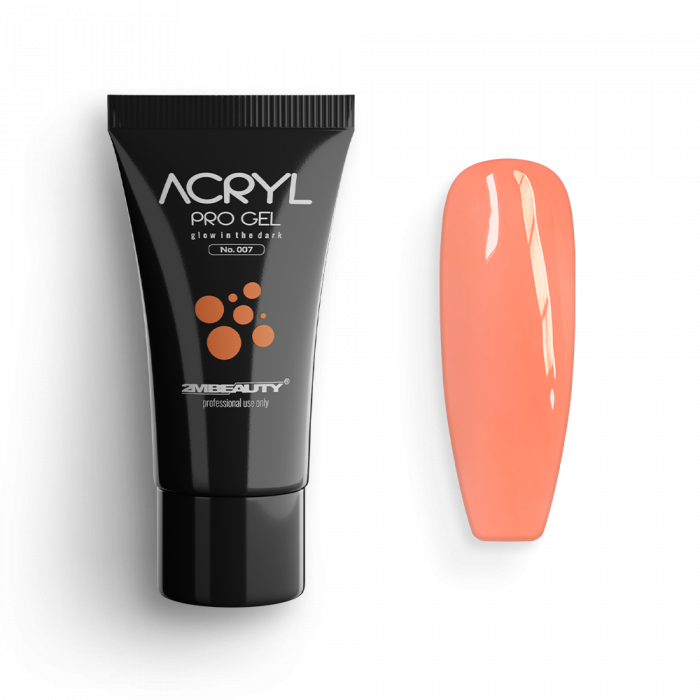 Acryl Pro Gel Glow In The Dark 007 Orange:
 
Sötétben világítós acrylgel-ünk segítségéve...