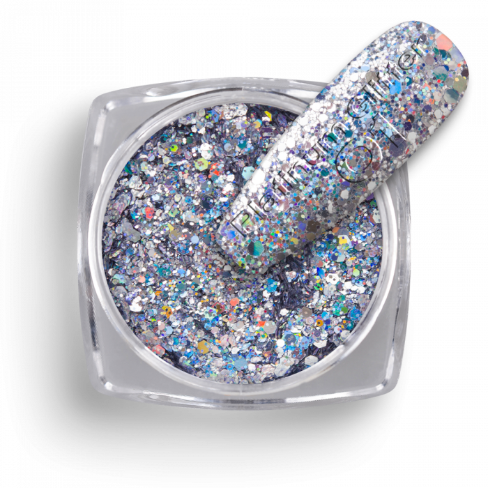 Csillámpor Platinum Glitter 01:
Csillámpor mix különböző nagyságú flitterekkel és csillám...