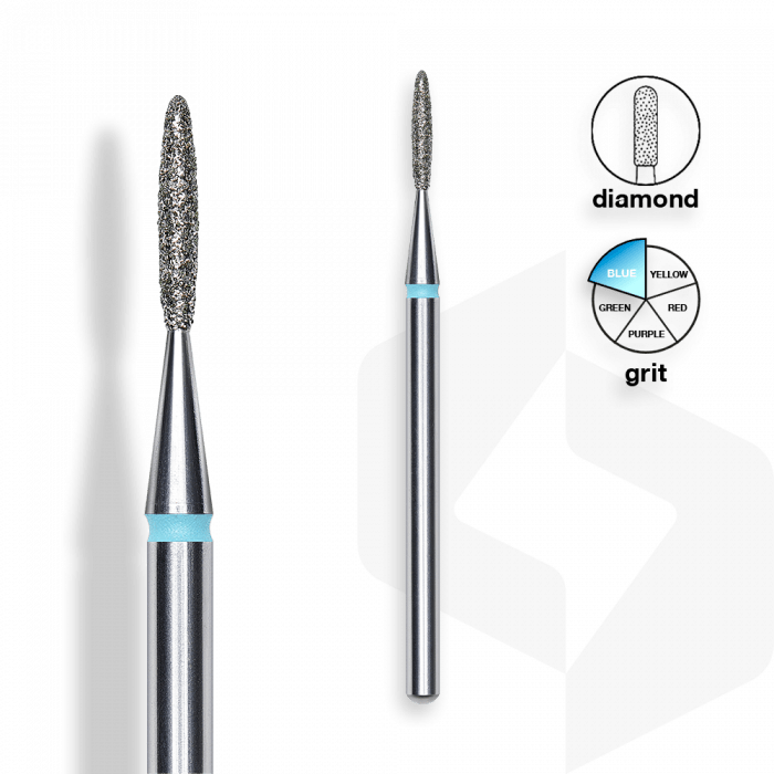 Staleks - Csiszolófej Gyémánt Keskeny Lándzsa 1,4 mm | 8 mm Kék | Közepes FA10B014-8K:
 
- ...