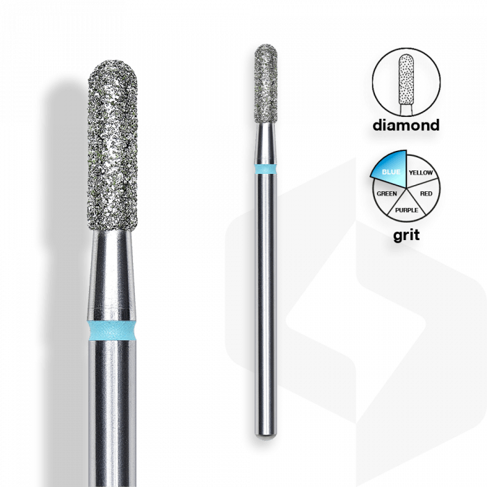 Staleks - Csiszolófej Gyémánt Henger 2,3 mm | 8 mm Kék | Közepes FA30B023-8K:
 
- manikűrh�...