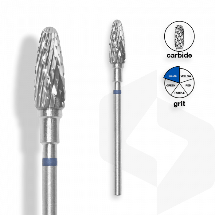 Staleks - Karbid Csiszolófej Kugli 5 mm | 13 mm Kék | Közepes FT90B50-13:
 
- manikűrhöz és...