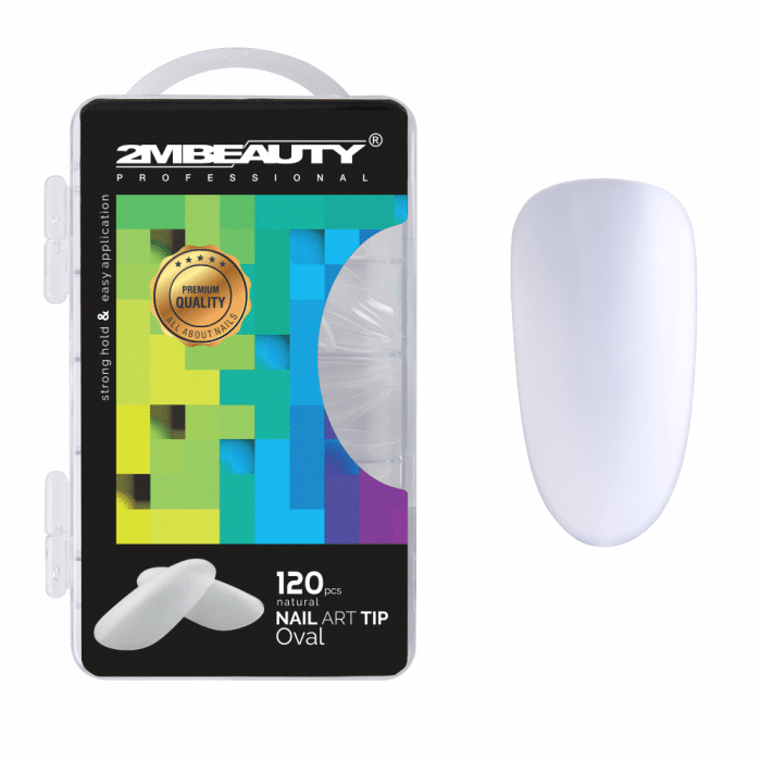 Nail Art Tip Oval Natural - 120 db Tip:A Nail Art tip-ek alkalmasak professzionális alapanyagok, k�...