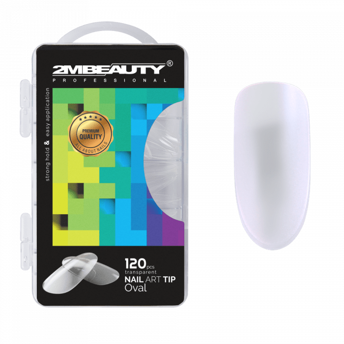 Nail Art Tip Oval Clear - 120 db Tip:A Nail Art tip-ek alkalmasak professzionális alapanyagok, kül...