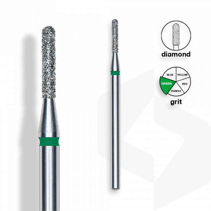 Staleks - Csiszolófej Gyémánt Lekerekített Henger 1,4 mm | 8 mm Zöld | Durva FA30G014-8K:
 
...