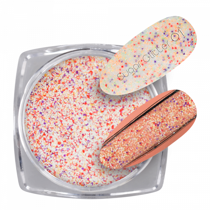 Csillámpor Sugar Glitter 01:
Színes cukorka hatású csillámok, melyekkel vidám körmöket kés...