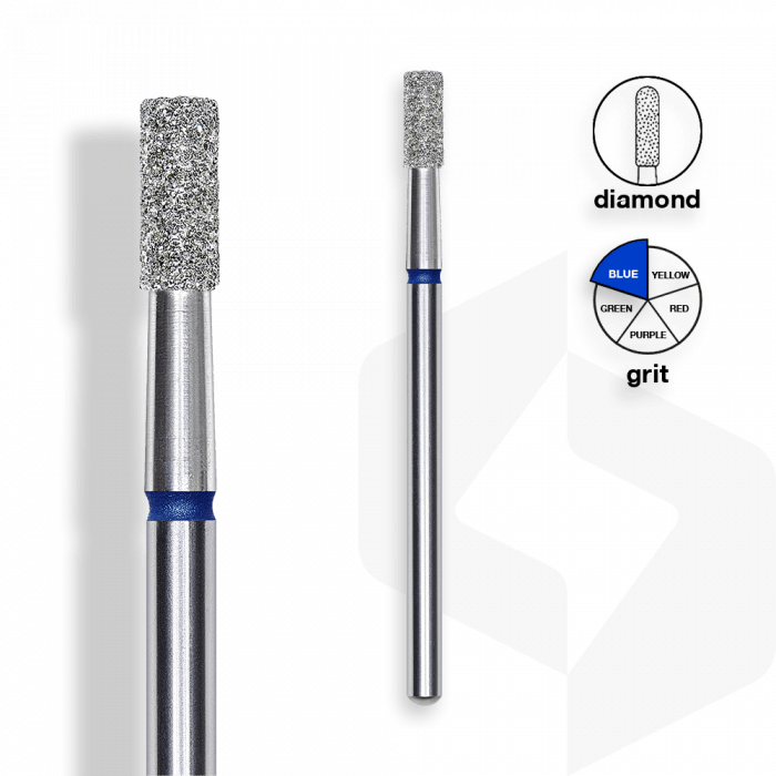 Staleks - Csiszolófej Gyémánt Henger 2,5 mm | 6 mm Kék | Közepes FA20B025-6K:
 
 - manikűr...