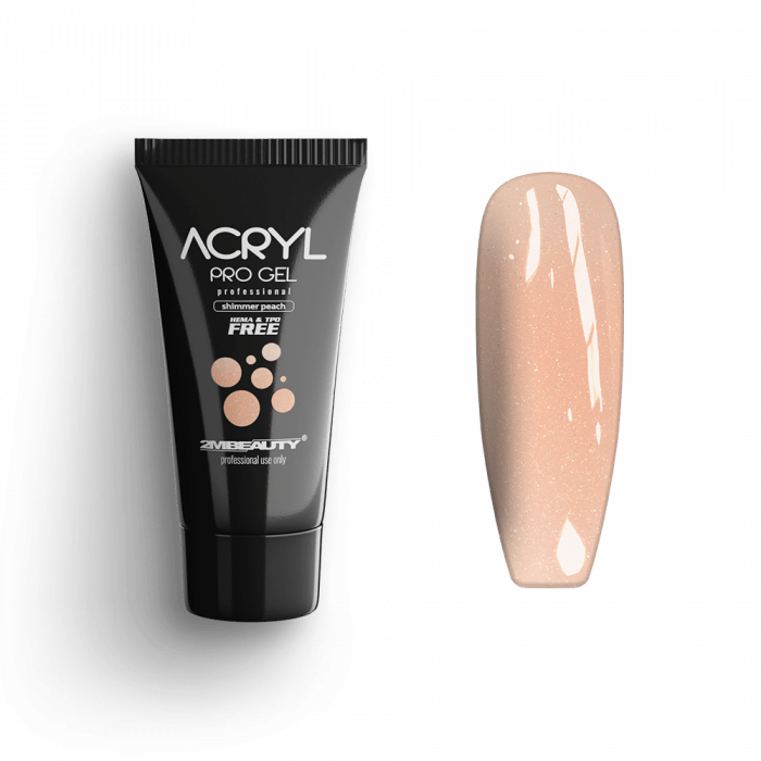 Acryl Pro Gel Shimmer Peach:
 
Shimmer Peach acrylgel-ünkkel csillámos barackhabot idéző, div...