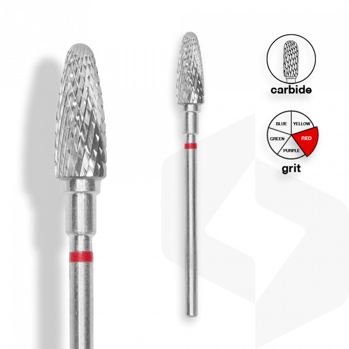 Staleks - Karbid csiszolófej kugli 5 mm | 13 mm Piros | Finom FT90R050-13
 
- manikűrhöz és p...