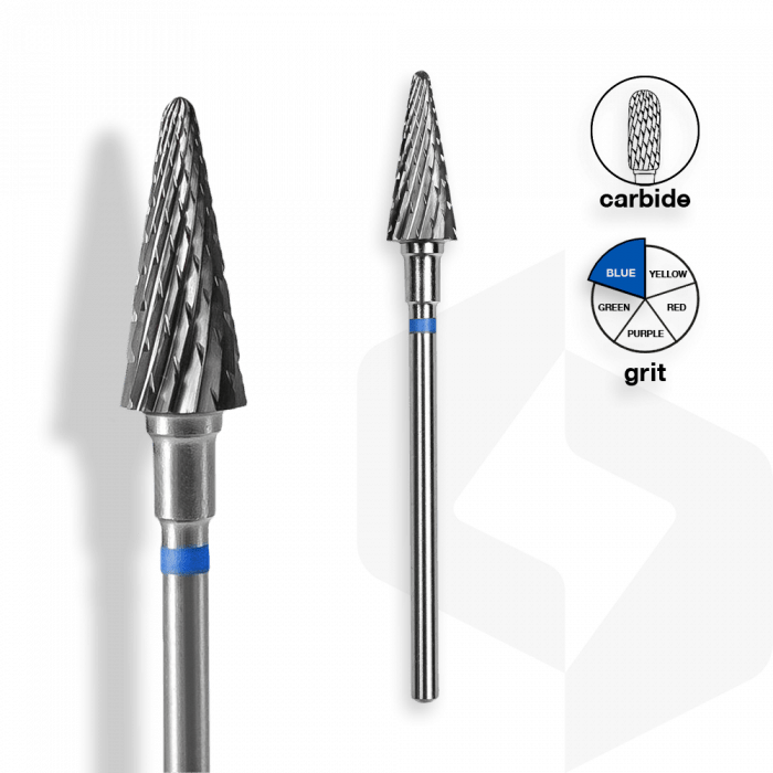 Staleks - Karbid Csiszolófej Kúp 6mm / 14mm Kék / Közepes FT71B060-14:
 
- manikűrhöz és p...