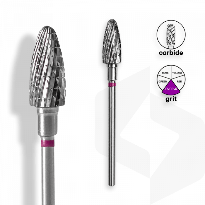 Staleks - Karbid Csiszolófej Keskeny Kugli 6mm | 14 mm Lila | Extra Durva FT90V060-14:
 
- man...