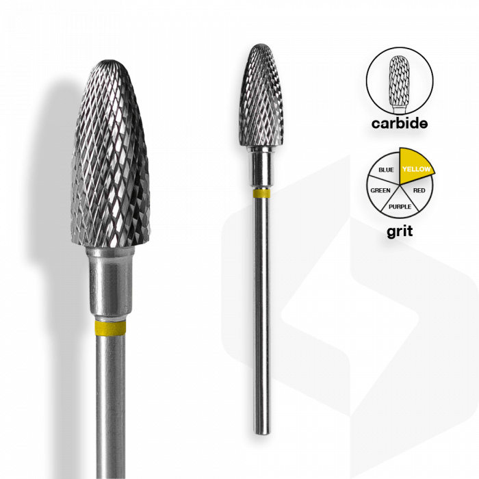 Staleks - Karbid Csiszolófej Keskeny Kugli 6mm | 14 mm Sárga | Extra Finom FT90Y060-14:
 
- m...