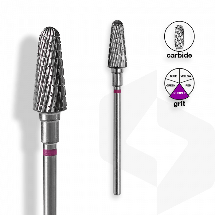 Staleks - Karbid Csiszolófej Lekerekített Kúp 6mm | 14 mm Lila | Extra Durva FT70V060-14:
 
...
