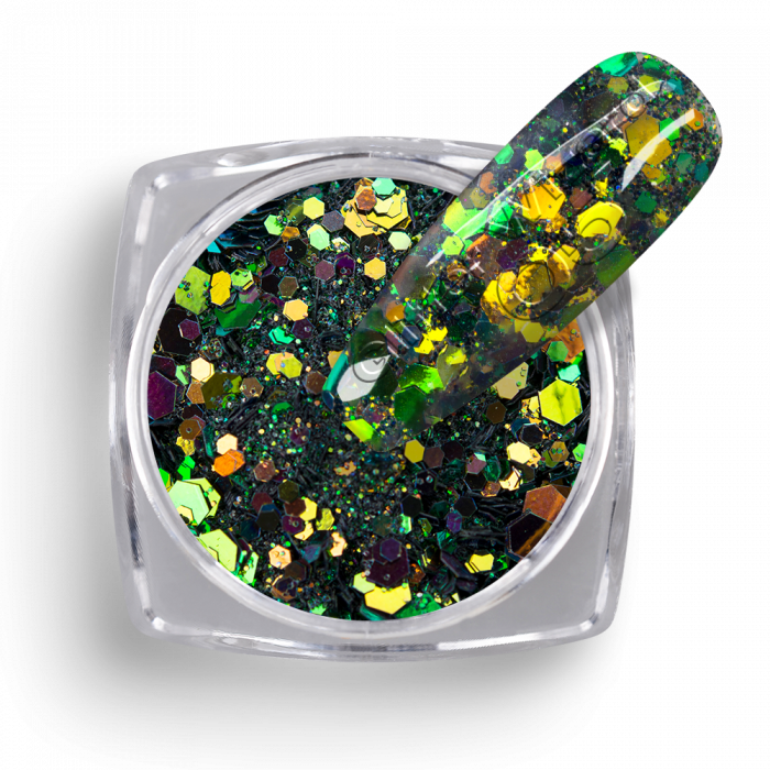 Csillámpor Glitter Wizard 05:
 
Csillámpor mix különböző nagyságú glitterek és formaflit...