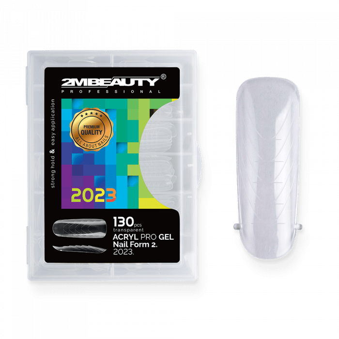 Acryl Pro Gel Nail Form 2 2023 - 120+10 darabos Acryl Pro Gel Nail Form 2 2023 - 120+10 darabos: Rugalmas, átlátszó, műanyag tip, melynek segít...