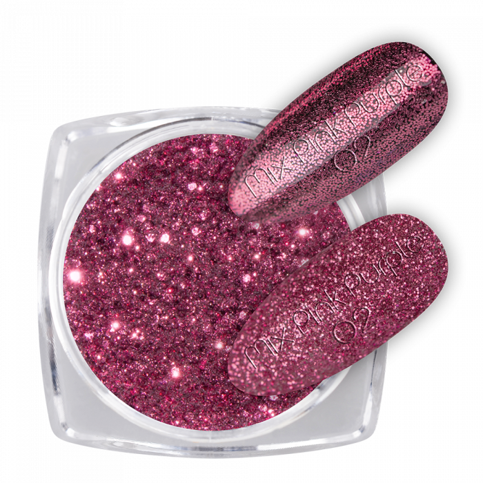 Glitter Mix Pink Purple 02 Glitter Mix Pink Purple 02:Ragyogó csillámporok, bátran használhatod körömlakkos géllakkos al...