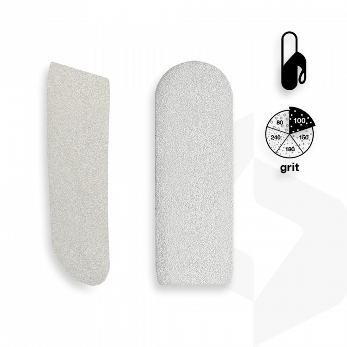 Staleks - Öntapadó Csiszolópapír Fém Talpreszelőhöz 100 Grit - 30 db DFE-10-100w Fehér:
 ...