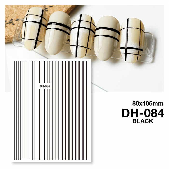 Köröm Matrica DH-084 (Black): 
Fedezd fel legújabb körömmatricáinkat, melyekkel a műköröm...