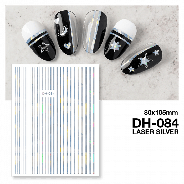 Köröm Matrica DH-084 (Laser Silver): 
Fedezd fel legújabb körömmatricáinkat, melyekkel a mű...