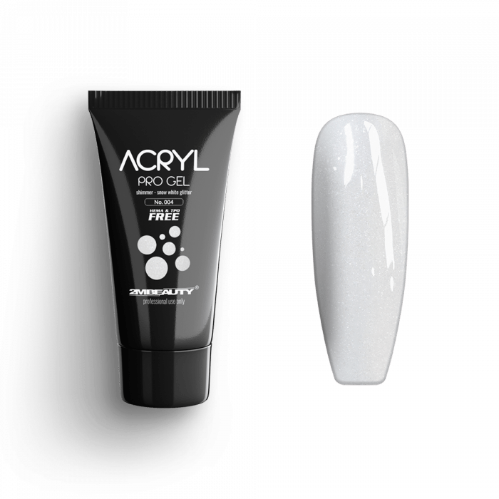 Acryl Pro Gel Shimmer 004 Snow White Glitter - HEMA Mentes Akrilzselé:
Shimmer Snow White acrylgel...