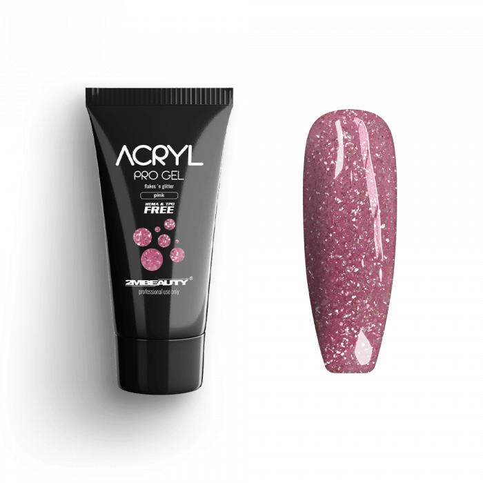 Acryl Pro Gel Flakes 'n Glitter Pink - HEMA Mentes Akrilzselé:
Csillámokkal és díszítőszálak...