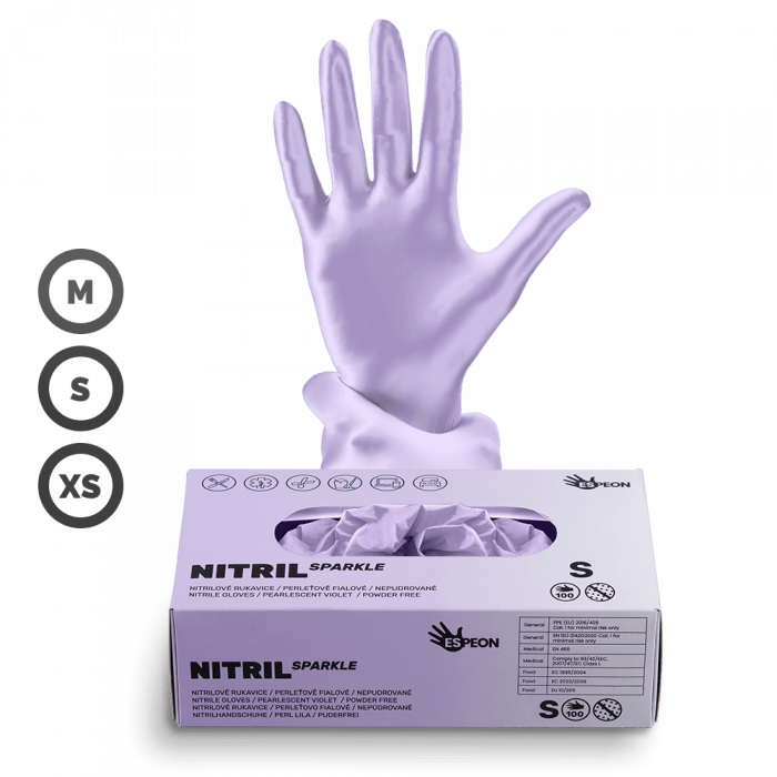 Gumikesztyű - Sparkle Pearlescent Violet / Lila Gumikesztyű - Sparkle Pearlescent Violet / Lila:
Metálos lila színű, közepes vastagságú, tar...