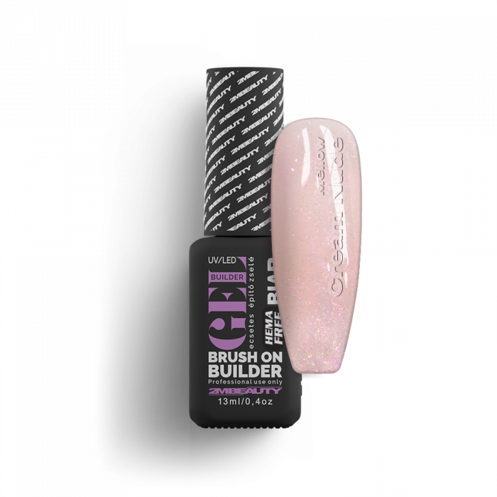 Liquid Polygel BIAB - Mellow Cream Nude - HEMA Mentes Ecsetes Építőzselé:
Barackos rózsaszín ...