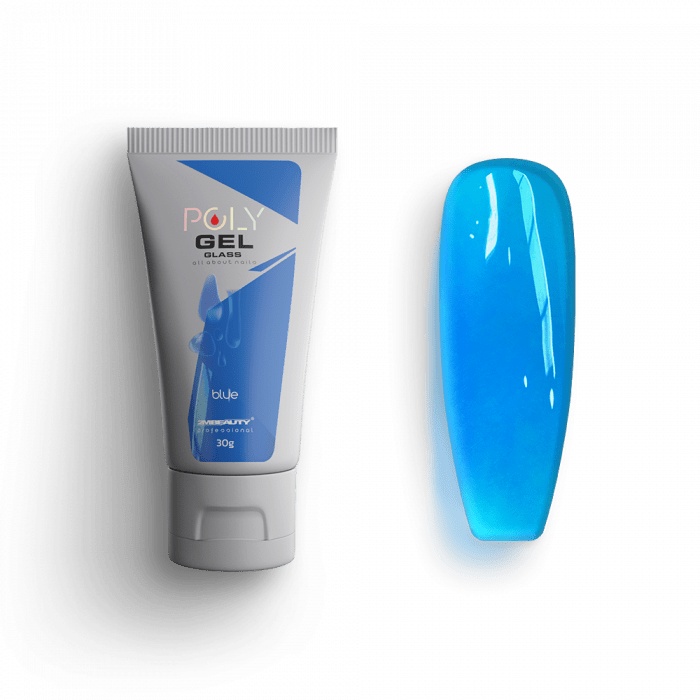 Polygel Glass - Blue - HEMA Mentes Építőzselé:
Kék színű, kristálytiszta polyzselénkkel me...