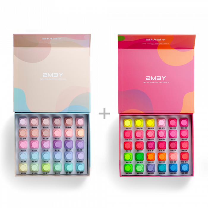 Gel Lack Szett - Collection 1-2 - Spring Pastel and Summer Neon - 2x30db:
2MBEAUTY Gel Lack Collect...