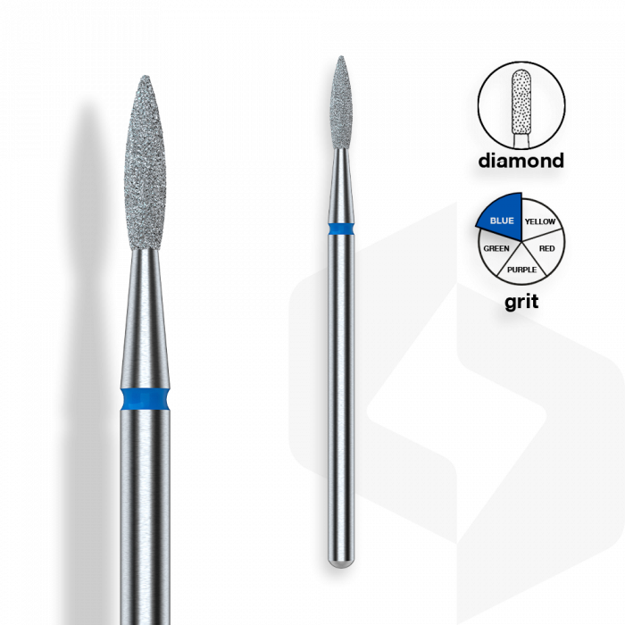 Staleks - Gyémánt Csiszolófej Hegyes Lándzsa 1,8 mm | 8 mm Kék | Közepes | FA11B018-8:
Alkalm...
