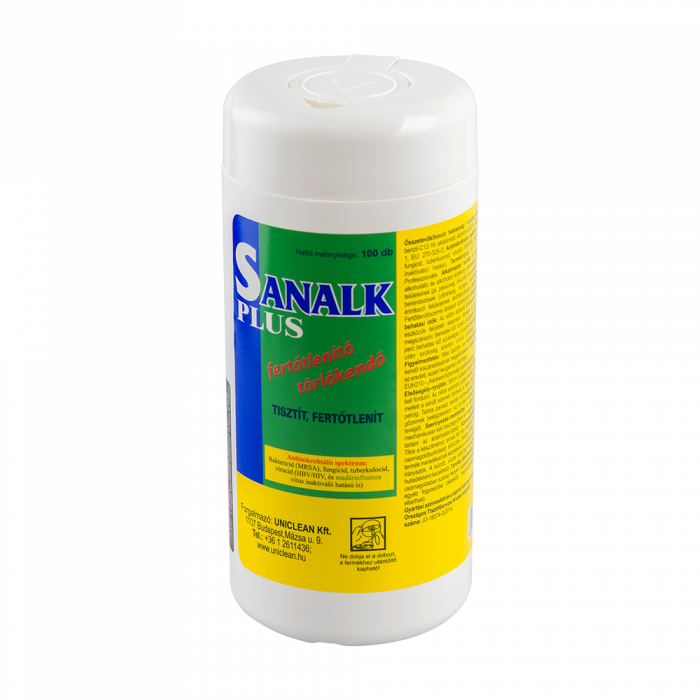 Sanalk Plus felület- és eszközfertőtlenítő törlőkendő Sanalk Plus felület- és eszközfertőtlenítő törlőkendő: Sanalk Plus felület- és eszközfer...