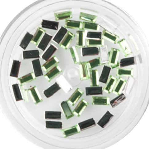 Kő Téglalap - 11 Peridot Apró téglalap formájú kövek 50db-os kiszerelésben....
