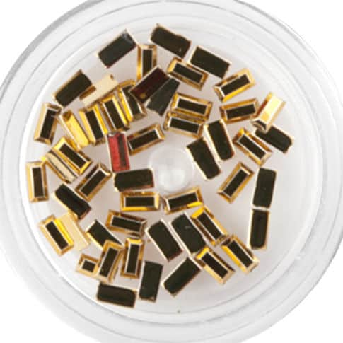 Kő Téglalap - 20 Gold Apró téglalap formájú kövek 50db-os kiszerelésben....