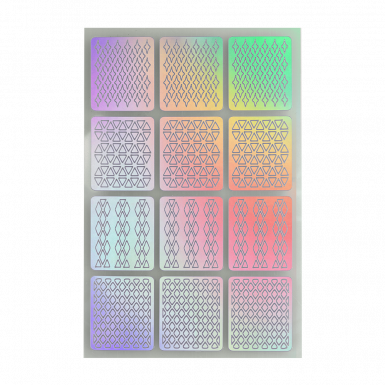 Nail Stencil 02 Holo Silver