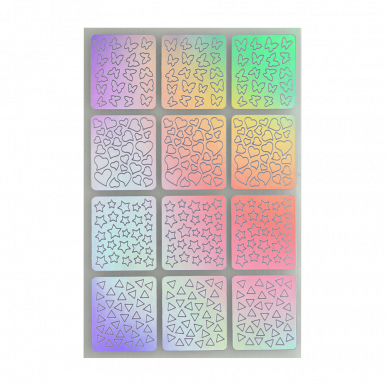 Nail Stencil 05 Holo Silver