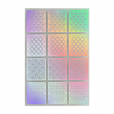 Nail Stencil 08 Holo Silver