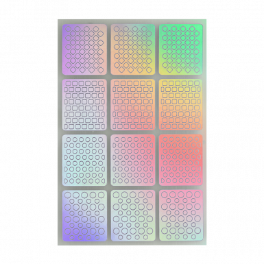 Nail Stencil 12 Holo Silver