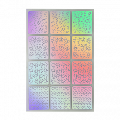 Nail Stencil 13 Holo Silver
