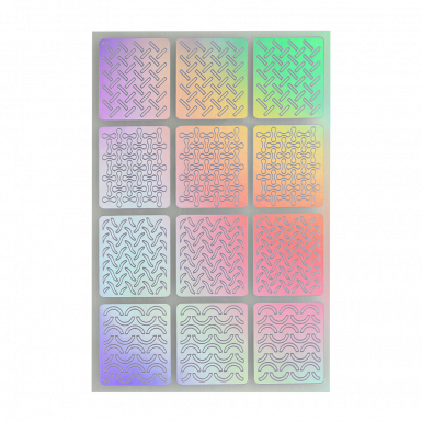 Nail Stencil 21 Holo Silver