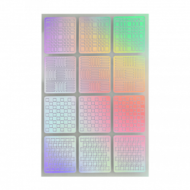 Nail Stencil 22 Holo Silver
