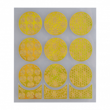 Nail Stencil 02 Gold