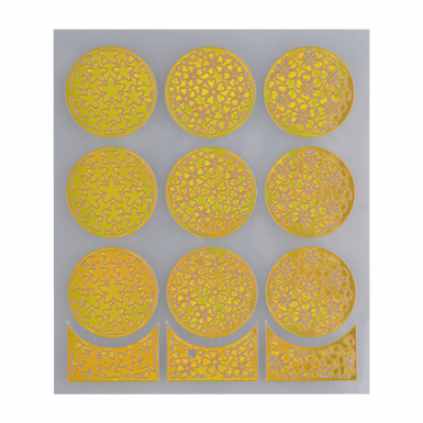 Nail Stencil 03 Gold