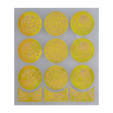 Nail Stencil 05 Gold