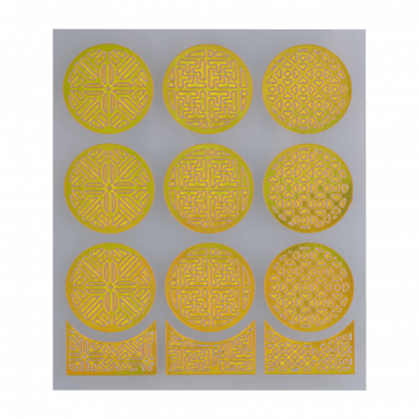 Nail Stencil 14 Gold