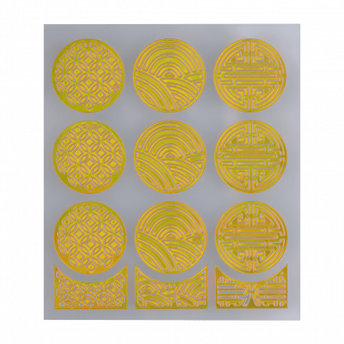 Nail Stencil 15 Gold